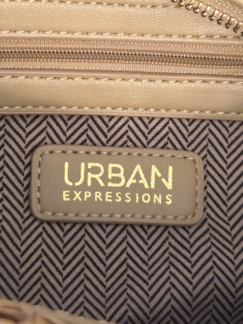 Urban Expressions Striped Woven Straw Hobo Bag Shoulder Slouchy Tote Neutral - Picture 9 of 16